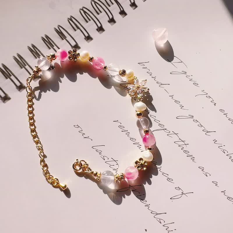 【Balerina】Promote reflection and awareness/enhance popularity and self-confidence - Bracelets - Crystal Pink