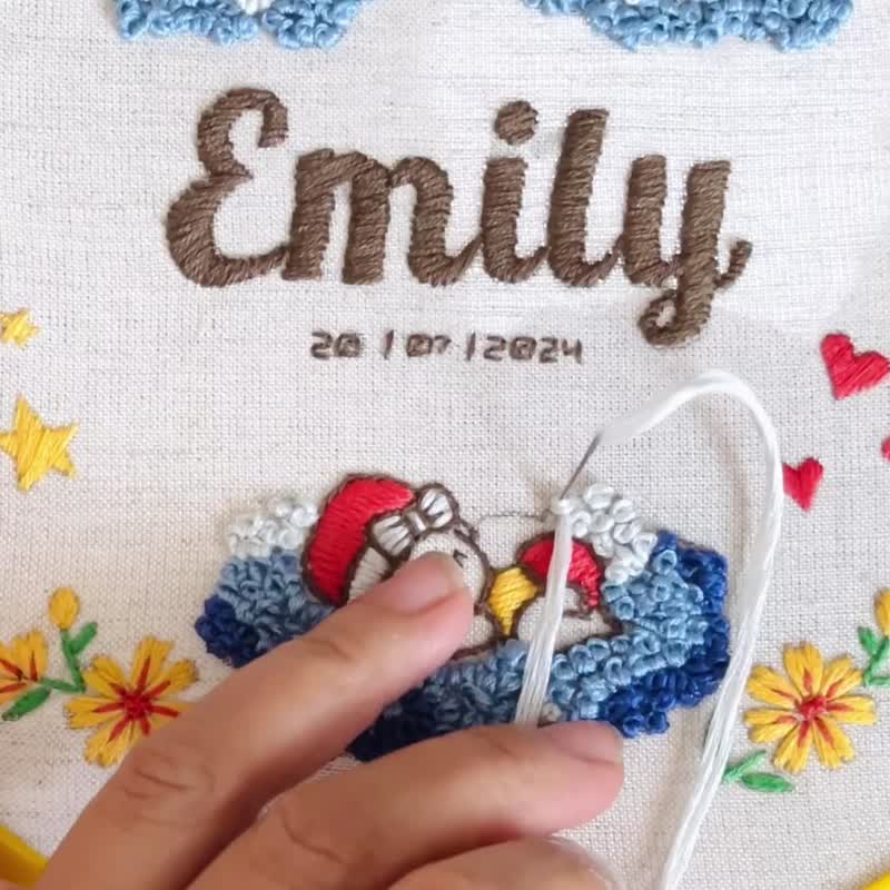 個性化刺繡圖案+視頻教程 / 定制嬰兒姓名禮物 / 8吋 / 寶寶禮物 - 電子書/雜誌 - 其他材質 