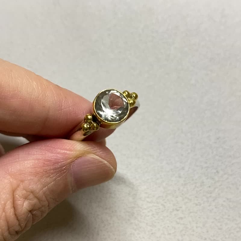 天然 綠色 紫水晶 戒指 尼泊爾 手工製 925純銀 - 戒指 - 水晶 