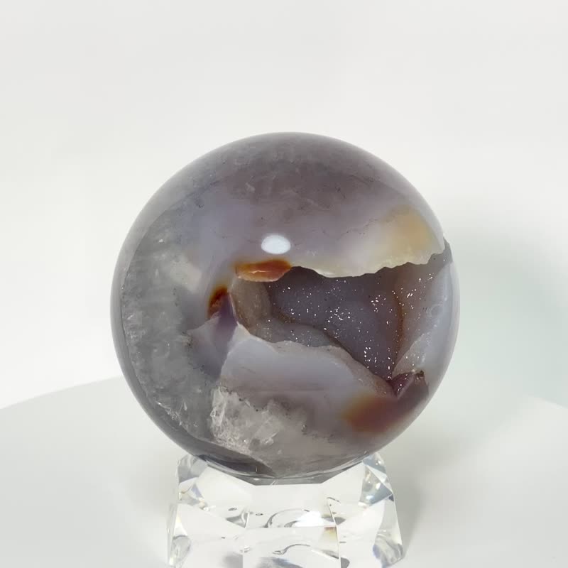 Agate wishing crystal ball 000569 - Items for Display - Crystal Purple