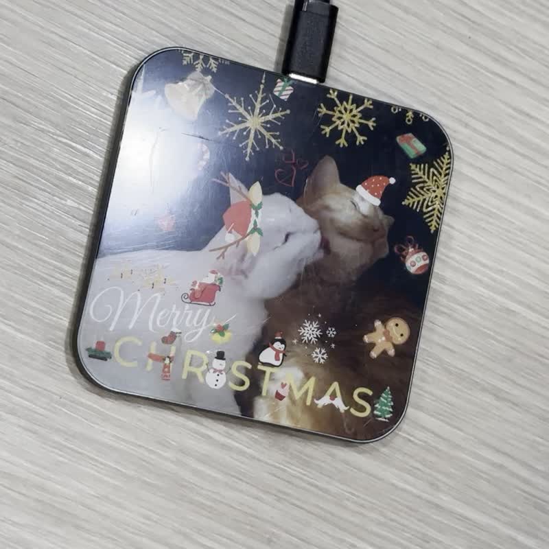 Angel Gallery 15W Extremely Fast Wireless Charging Disk for Mobile Phones/Customized Christmas Gifts You Can Provide Your Own Photos - Phone Charger Accessories - Aluminum Alloy 