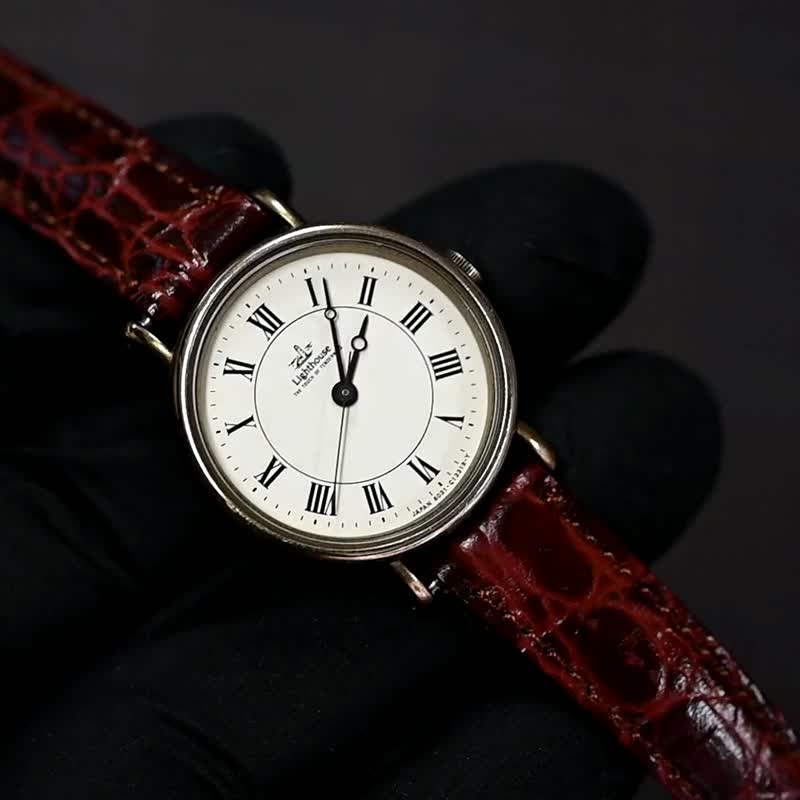 CITIZEN Lighthouse 女性用腕時計 クォーツ 25mm径 ローマン数字 文字盤 レザーベルト Cal.6031 手錶 古董錶 復古手錶 - 女錶 - 不鏽鋼 