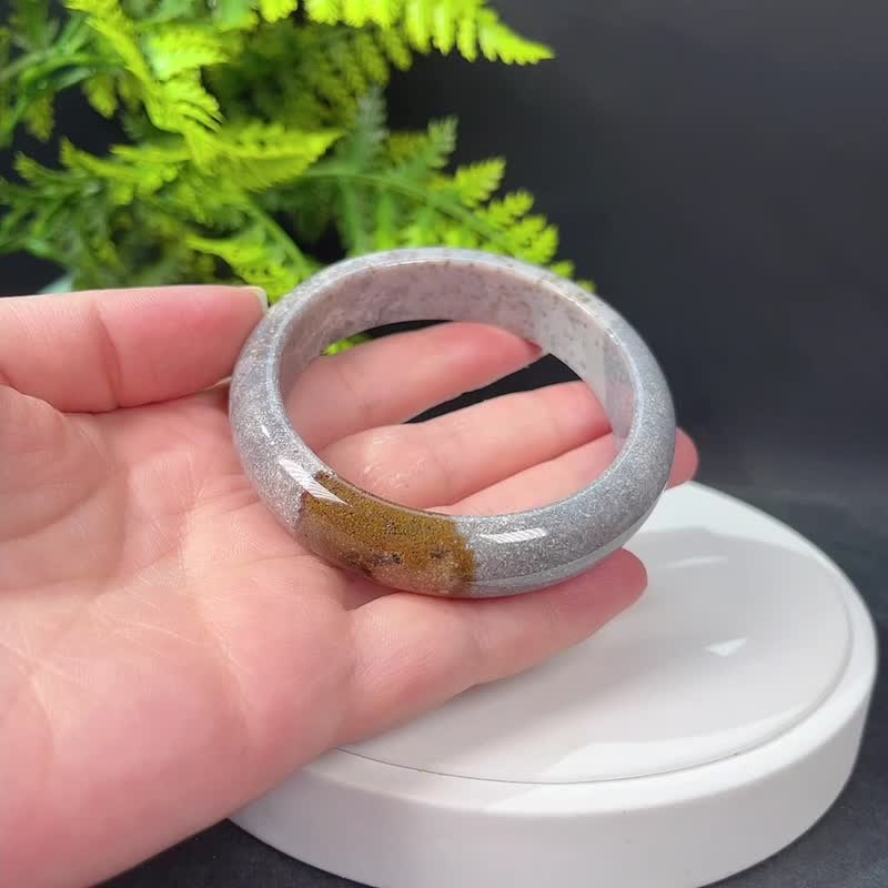 獨特星空瑪瑙手鐲59MM 冰潤玉化多彩玉髓手環 調節療愈清除負能量 - 手鍊/手環 - 半寶石 