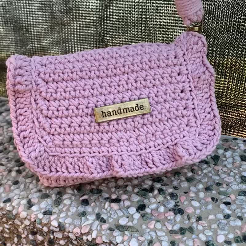 Linen linen hand-crocheted wallet/storage bag/card case - Wallets - Cotton & Hemp 