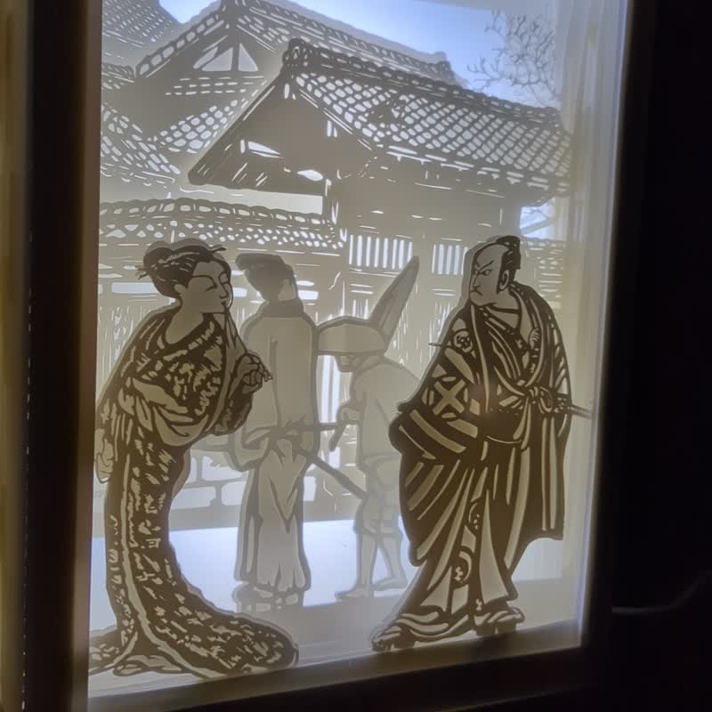 幕府老街 紙雕燈箱 - 木工/竹藝/紙雕 - 紙 白色