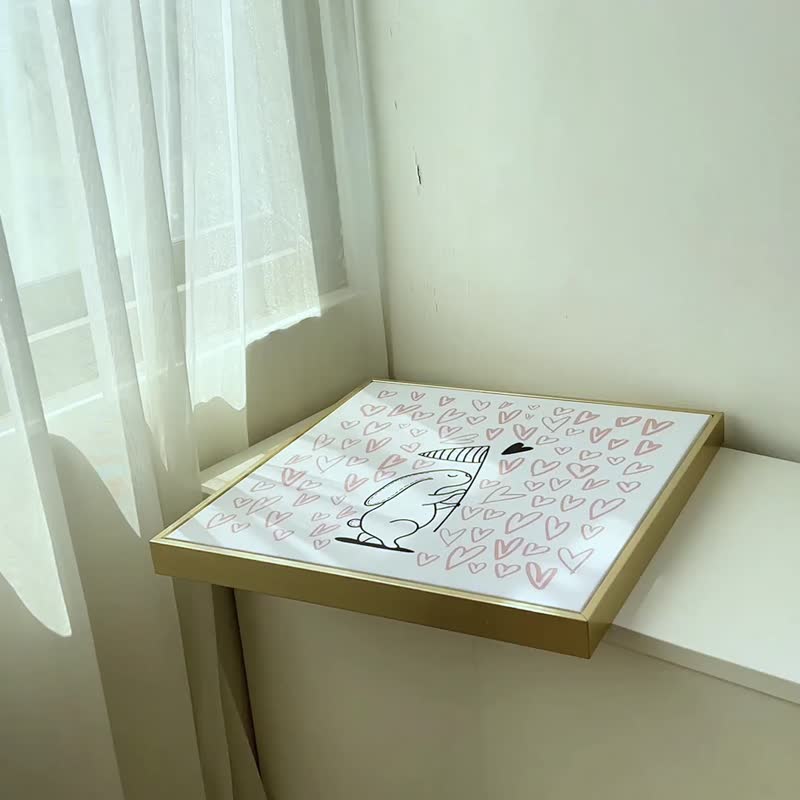 【微瑕特惠】【福利品】Bunny love • Catch you- 臥室掛畫/簡約 - 海報/掛畫/掛布 - 棉．麻 粉紅色