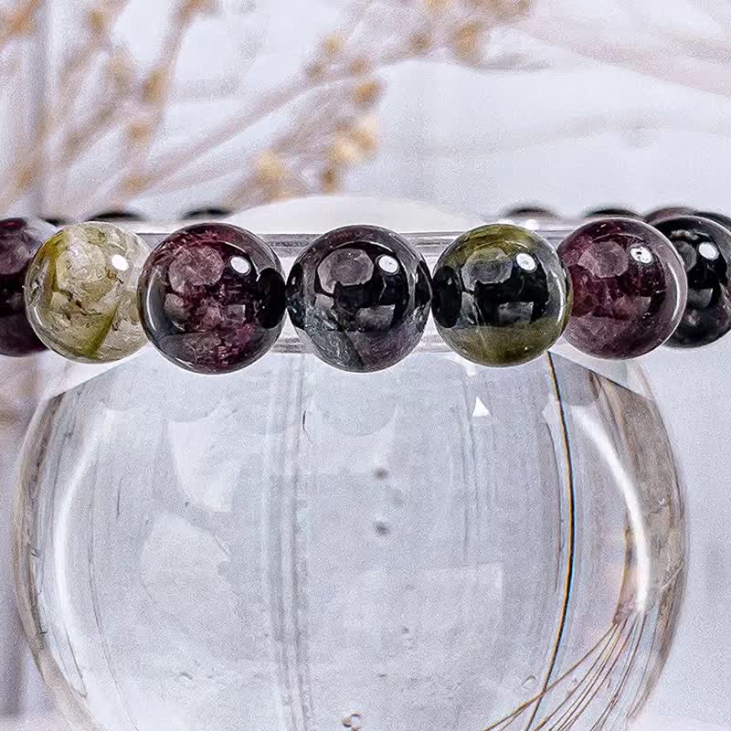 [High CP Old Mine Tourmaline] Colorful Old Mine Tourmaline Crystal Bracelet | One item, one shot - สร้อยข้อมือ - คริสตัล หลากหลายสี