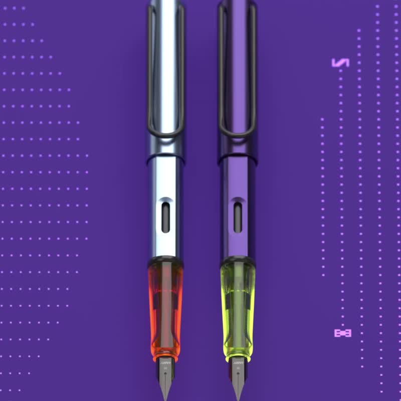 【雷雕刻字】LAMY 鋼筆 限量版墨水禮盒 / AL star 2025 -紫灰色 - 鋼筆 - 鋁合金 紫色