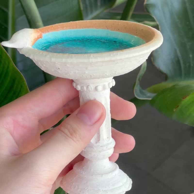 小鳥水盆 陶瓷擺件 - 擺飾/家飾品 - 陶 