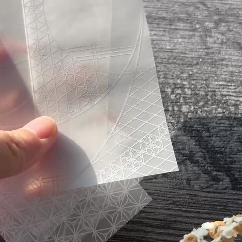 Elegant Window Decoration Tracing Paper Notes - การ์ด/โปสการ์ด - กระดาษ ขาว