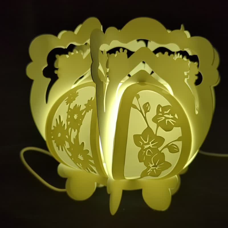 春暖花開-紙雕燈座並吊燈 - 木工/竹藝/紙雕 - 紙 白色