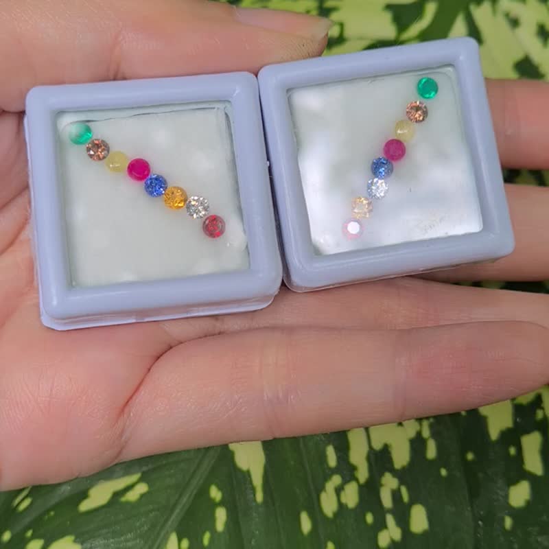 Natural Thai nine gemstones size 3 mm. DIY for jewelry making - Metalsmithing/Accessories - Gemstone Multicolor