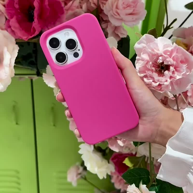 【Candies】iPhone 15 系列 - Simple系列素面殼 粉 手機殼 - 手機殼/手機套 - 矽膠 粉紅色