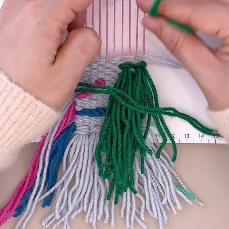 Weaving Kit) Mini Wallhanging (+Video Tutorial) - 編織/刺繡/羊毛氈/縫紉 - 其他材質 