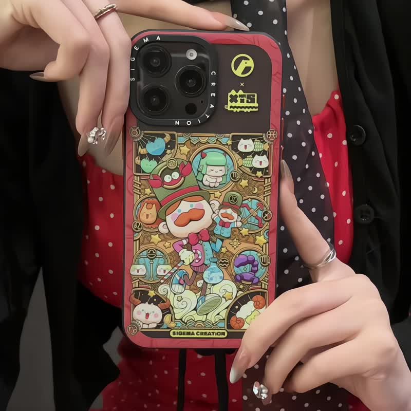 【隱藏式磁吸】狂奔的包子插畫鋁合金按鍵全磨砂防摔防刮iPhone16 - 手機殼/手機套 - 塑膠 多色