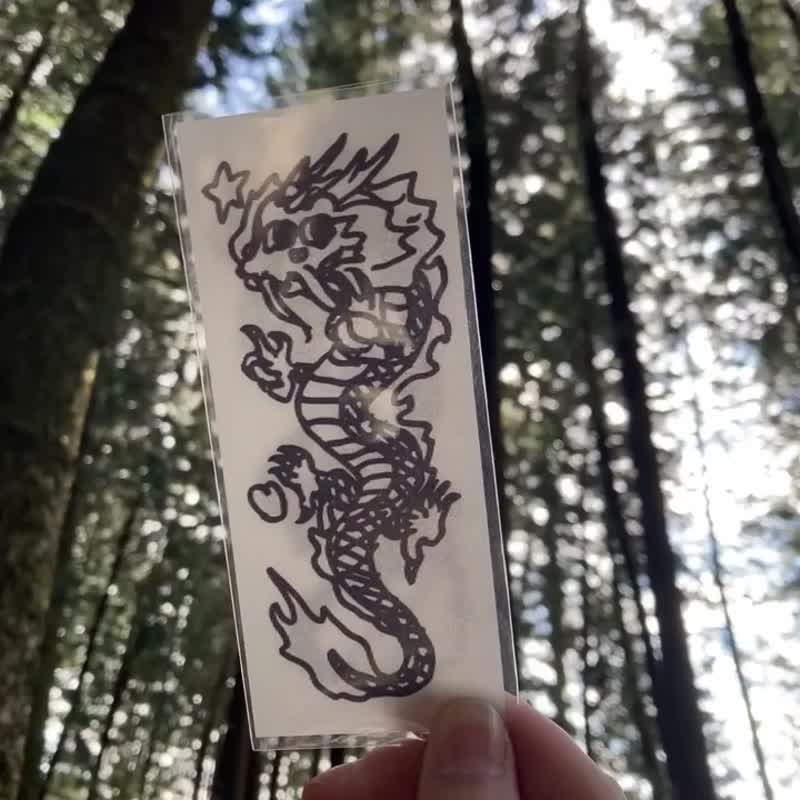 Turtle Bi/Double Transformation Two-Headed Dragon Bookmark - Bookmarks - Other Materials White