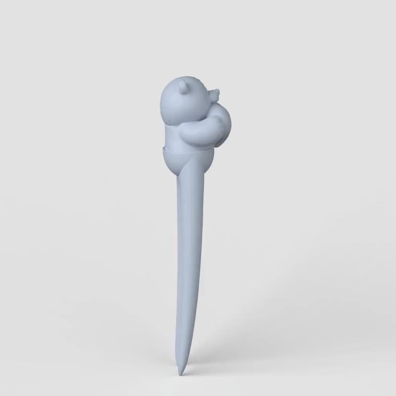 3D模型STL數控3D打印髮夾泰迪熊 - 其他數位設計 - 其他材質 