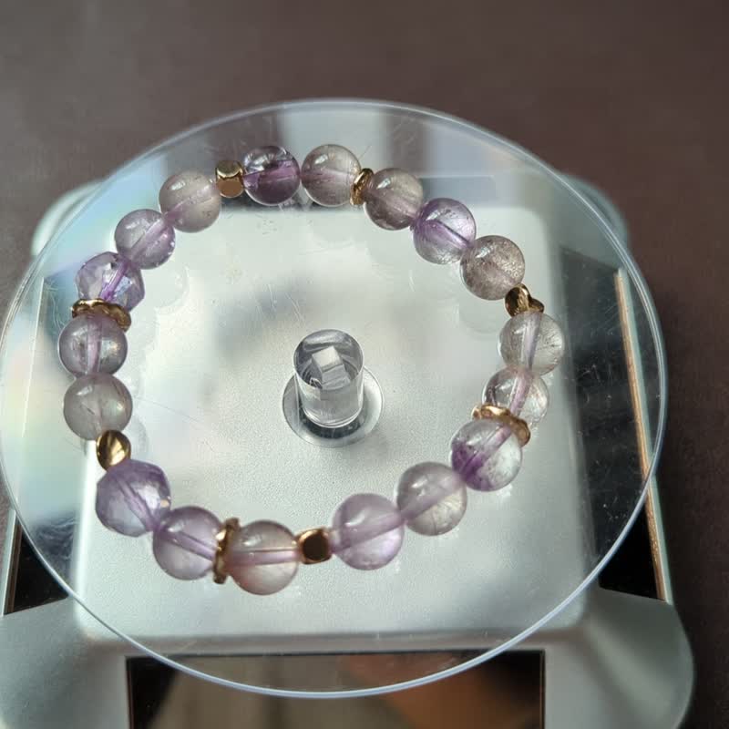 Super seven natural crystal design bracelet [8mm] - Bracelets - Crystal White