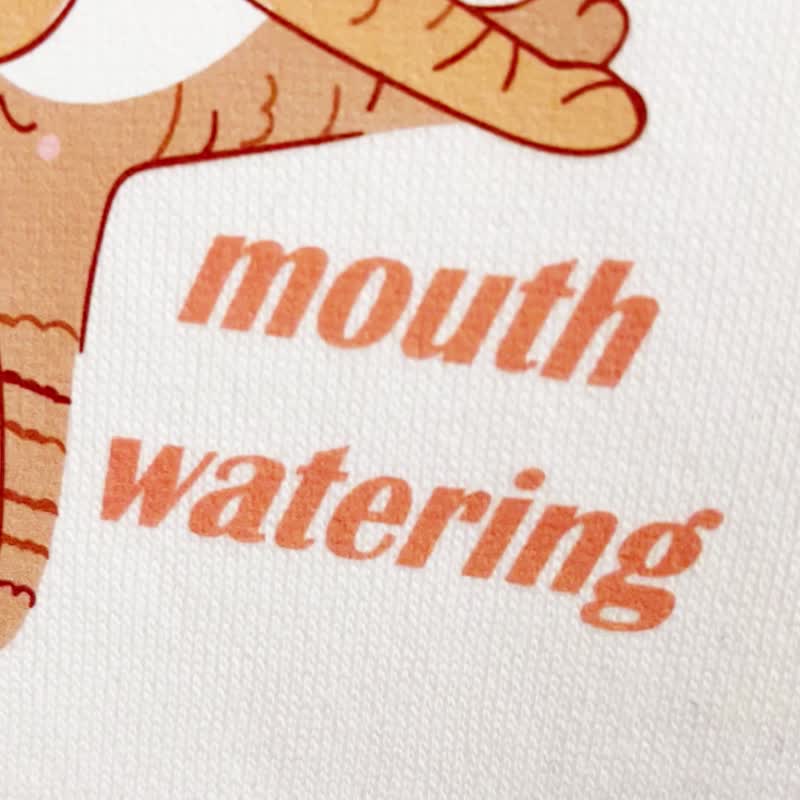 【斑貴妃】Mouth Watering  短T/女上衣/男T恤/T-Shirt - 女 T 恤 - 棉．麻 白色
