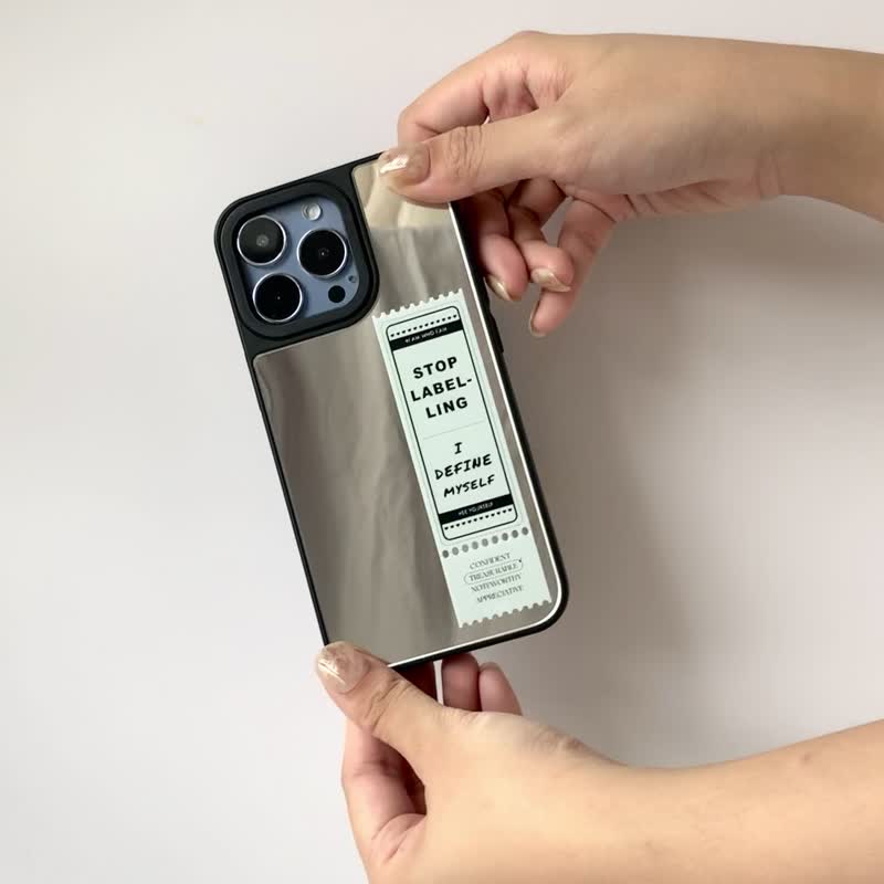 【Stop Labelling refuses to be labelled】Mirror Phone Case - Phone Cases - Plastic Silver