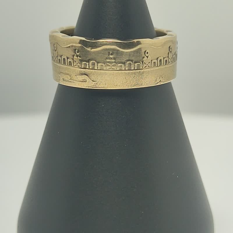 Mexican Coin Ring, Mexico Ring Woman, Vintage Mexico Band Ring, Mexico Coin Ring - 戒指 - 其他金屬 
