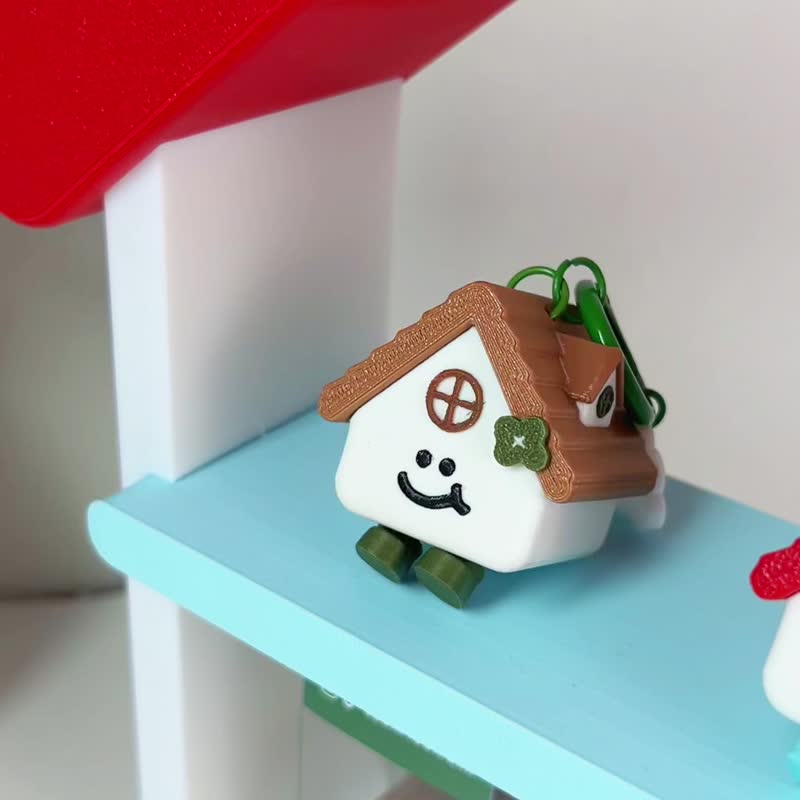 Seonhouse keychains (Brown)- Seonmun house keychains - 鑰匙圈/鑰匙包 - 塑膠 咖啡色