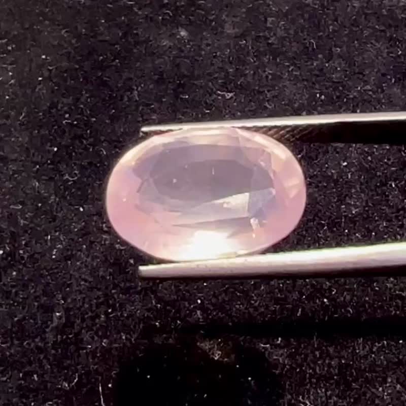 天然寶石 水晶 鑽石 • 橢圓形寶石切割粉水晶裸石 - 其他 - 水晶 粉紅色
