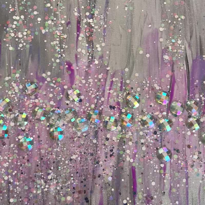 抽像現代畫 - 牆貼/牆身裝飾 - 棉．麻 銀色