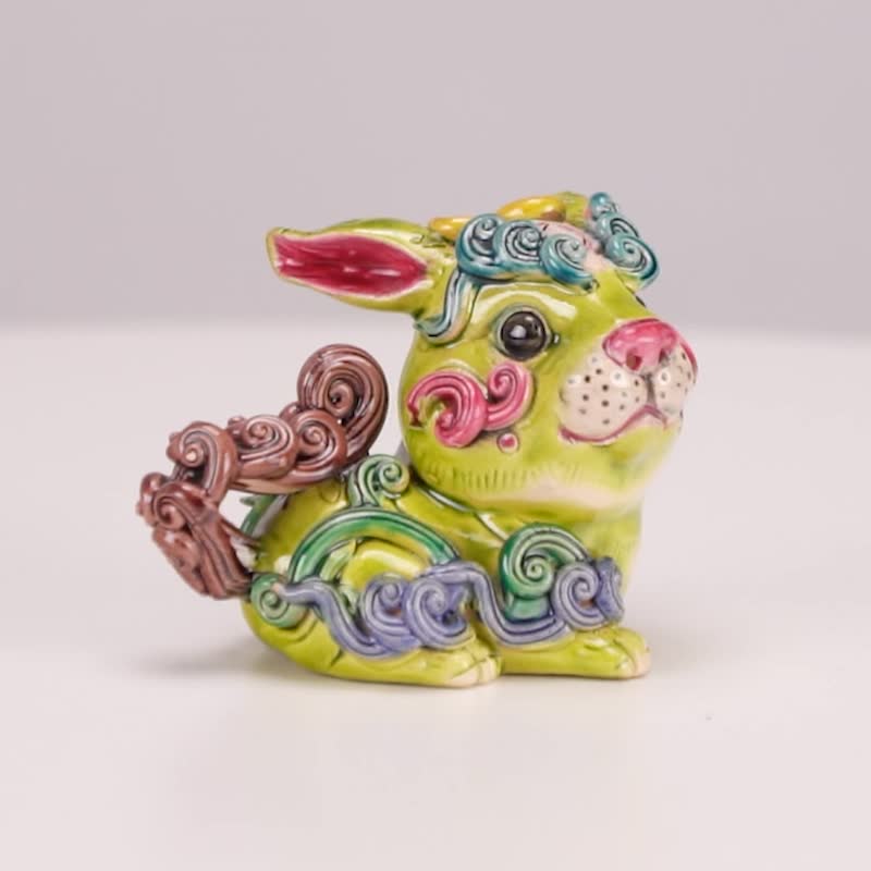 春節最佳交換禮物│可愛兔│手工打造│藝術精品│畢業禮物 - 擺飾/家飾品 - 陶 多色