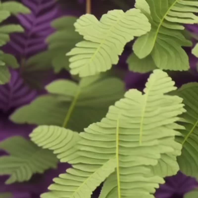蕨地植絨地毯- 兔腳蕨 | 地毯 地墊 踏墊 毛毯 禮物 簇絨 聖誕節 - 地墊/地毯 - 聚酯纖維 紫色