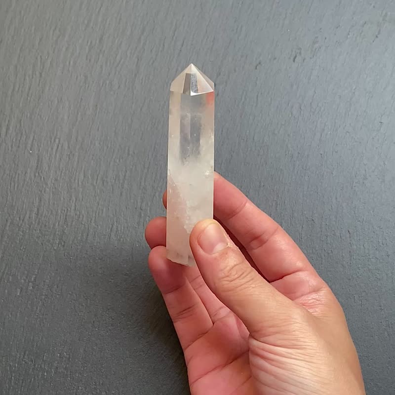 天然彩虹白水晶能量柱 冥想 淨化 風水擺件 快速出貨 - 擺飾/家飾品 - 水晶 多色