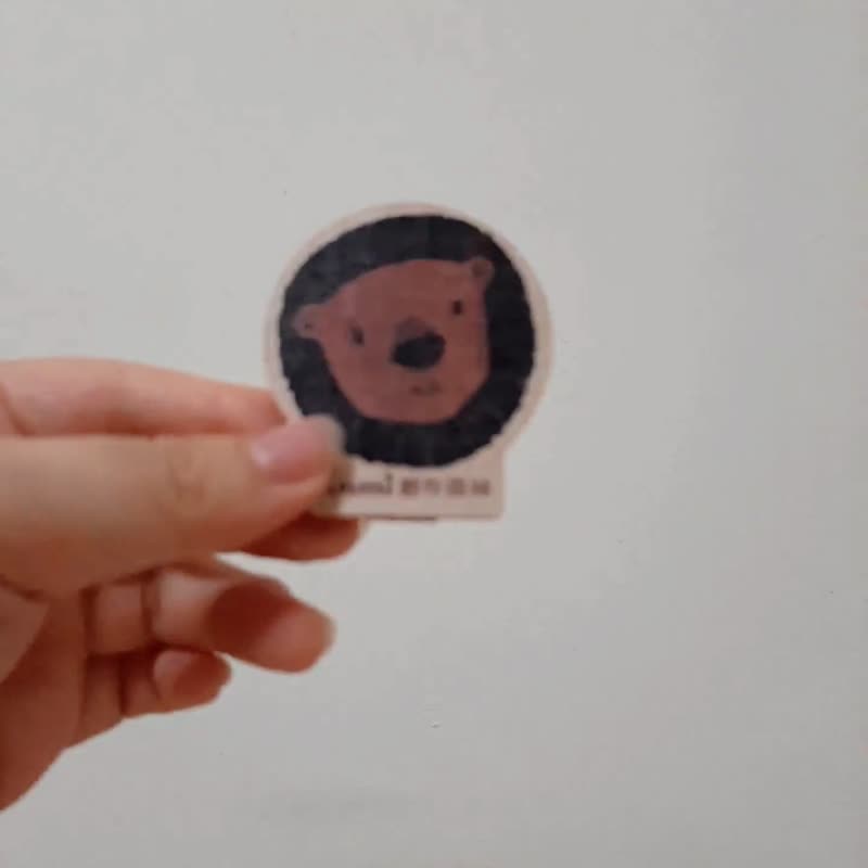 木質多功能小夾 夢想熊 客製化禮物 木夾 夾子 相片夾 便條夾 - 文件夾/資料夾 - 木頭 白色