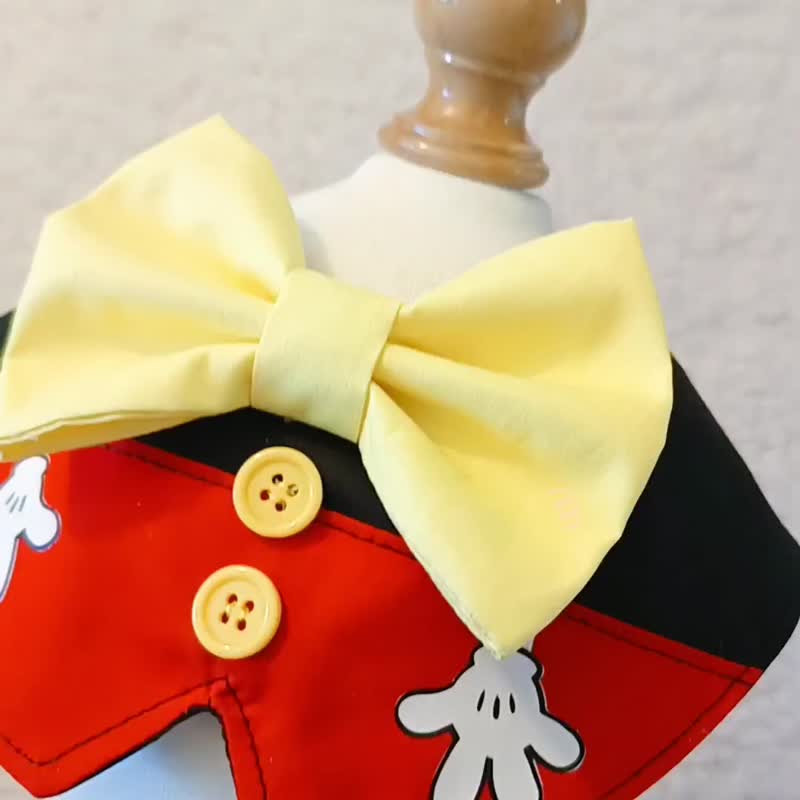MICKEY 米奇 造型頸飾 寵物 圍巾 貓犬 狗狗 頸項頸飾 - 寵物衣服 - 棉．麻 藍色