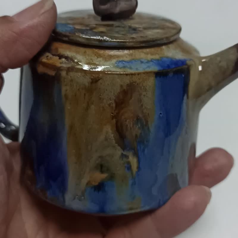 潑墨彩釉手拉胚壺 - 茶壺/茶杯/茶具 - 陶 多色