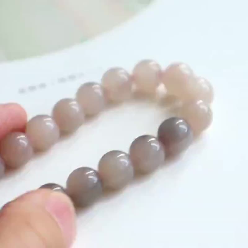 10mm天然和闐玉/和田玉-青海漸變藕粉玉 設計單圈手串 - 手鍊/手環 - 寶石 粉紅色