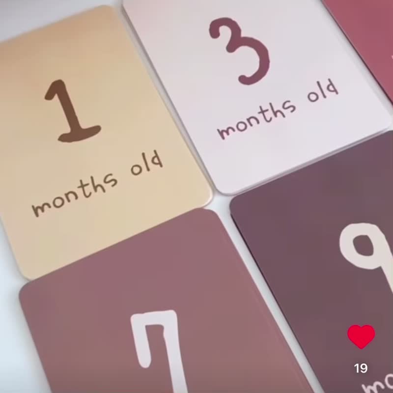 客製化寶寶月份卡 | 成長紀錄 | 拍照卡 | 新生兒禮 | 彌月卡 - 其他 - 紙 