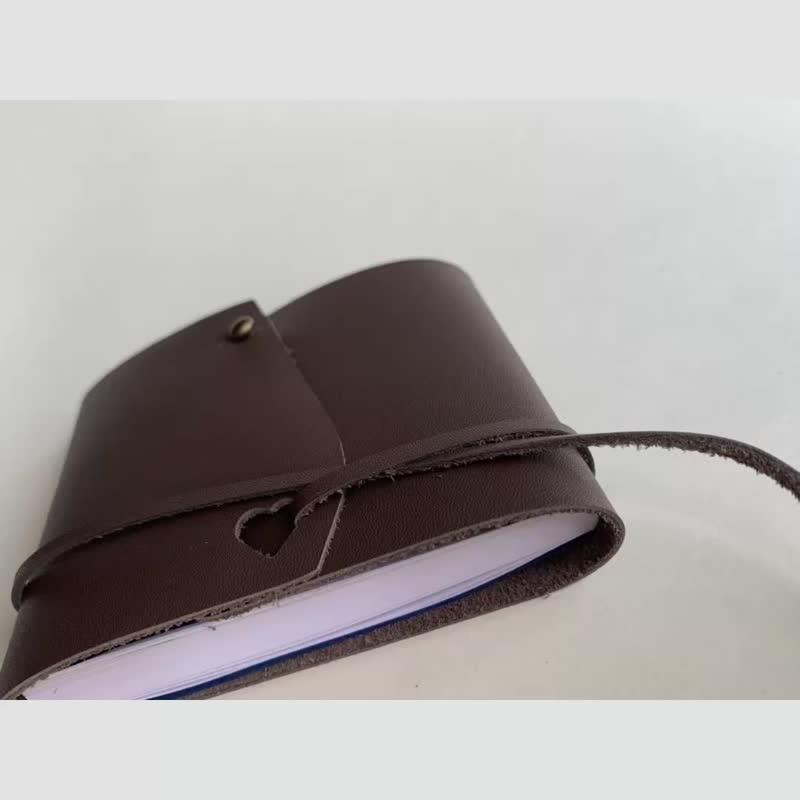 Customized Leather Photo Album - Pink and Light Brown - Send us your favorite photos - Photo Albums & Books - Genuine Leather Brown