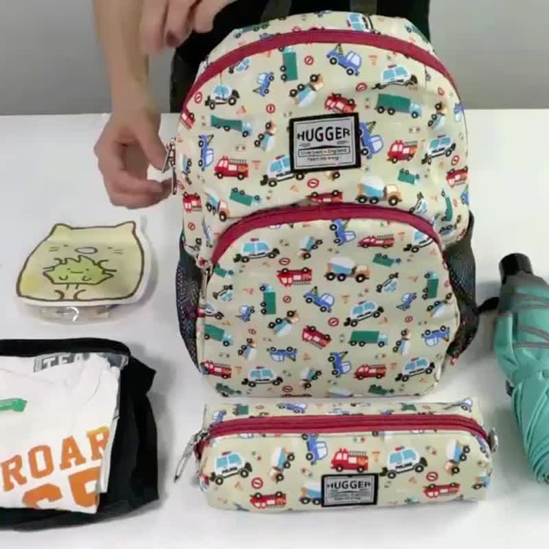 【HUGGER】Toddler Backpack , Traffic Cars - Backpacks & Bags - Nylon Gold