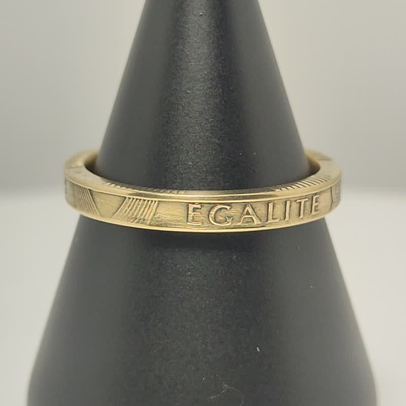 France Coin Ring 10 francs 1988-2001, France Man Coin Ring, Woman France Ring - แหวนทั่วไป - โลหะ 