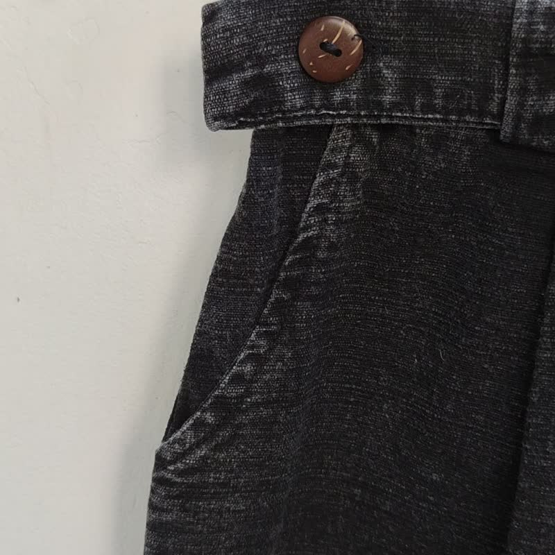 Straight Black - Stonewash Pants - Men's Pants - Cotton & Hemp Black