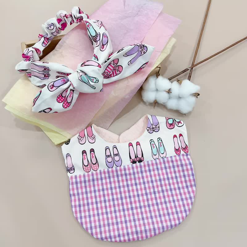 Pretty Barbie Full-Month Shower Gift Box - Bibs - Cotton & Hemp Pink