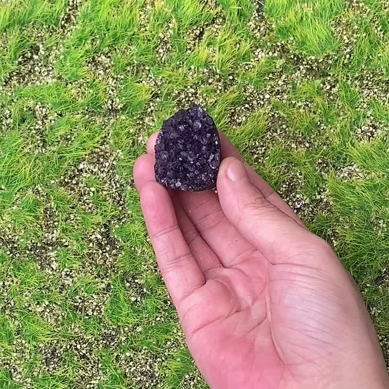 Small energy ornaments-natural small mini baby's breath amethyst town amethyst degaussed fast shipping - อื่นๆ - คริสตัล สีม่วง