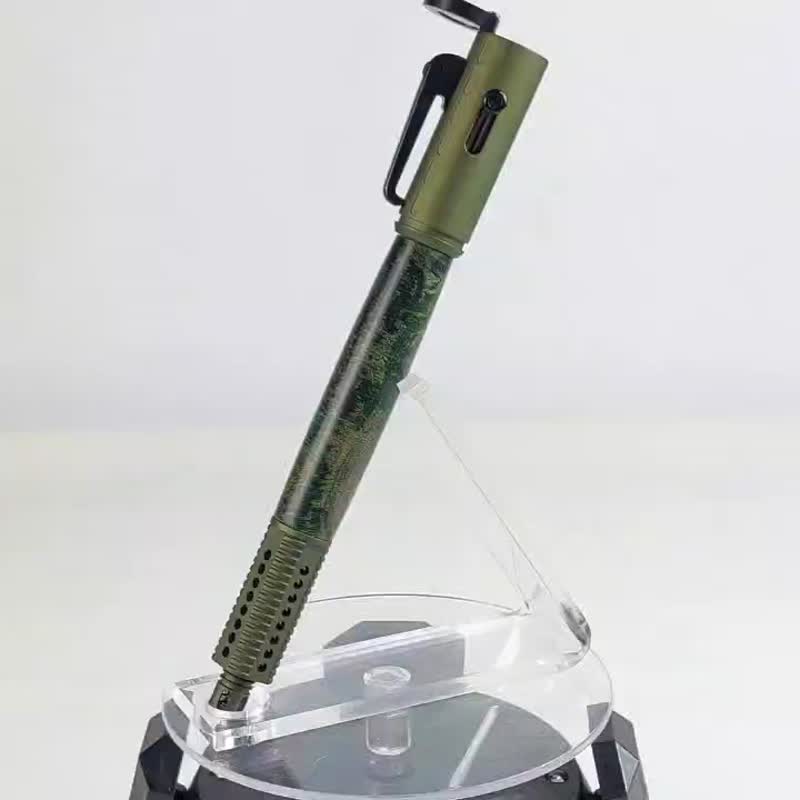 穩定木雷射槍按壓原子筆/手工原子筆/KOBE手工筆 - 原子筆/中性筆 - 木頭 綠色