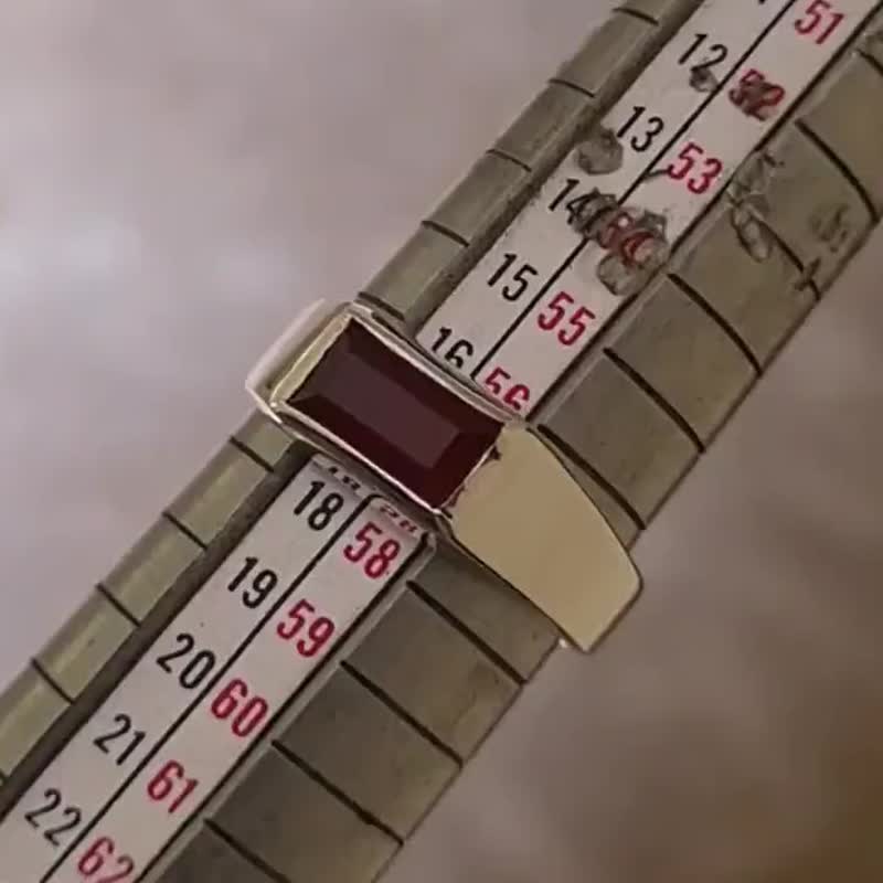 Mens aqeeq ring natural brown red agate bague modern aqeeq ring design men real - 戒指 - 寶石 咖啡色