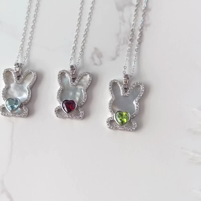 Natural Garnet Pendant and Necklace Sterling silver 925. - 項鍊 - 純銀 紅色