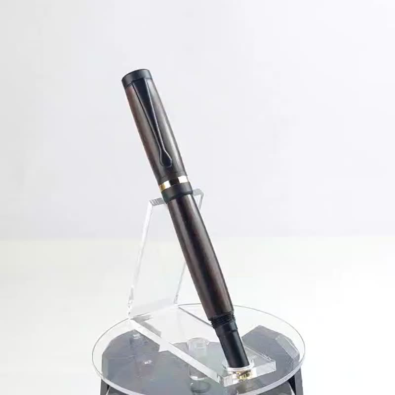 Ebony steel ball pen/handmade steel ball pen/KOBE handmade pen - ไส้ปากกาโรลเลอร์บอล - ไม้ สีนำ้ตาล