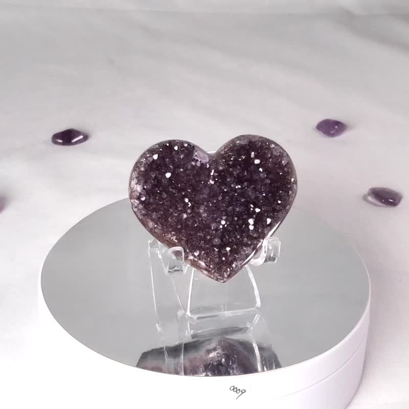 異象愛心水晶 090097  特殊二次結晶 能量更強更開運 - 擺飾/家飾品 - 水晶 紫色