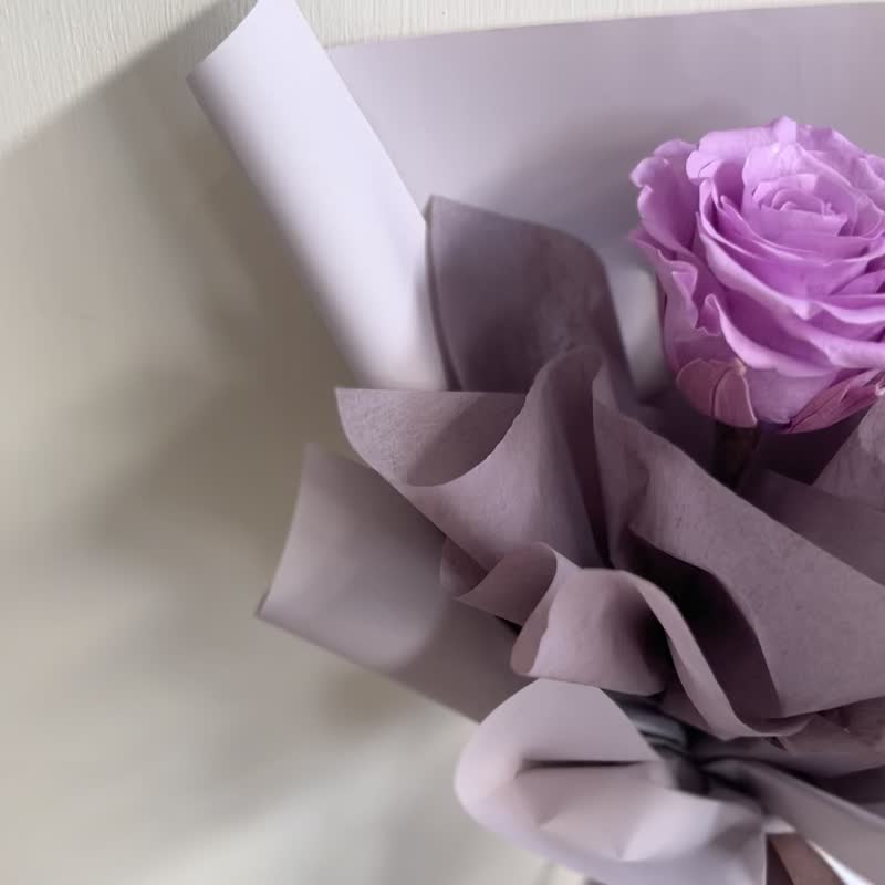 【永生玫瑰花花束】• 情人節/永生玫瑰花/永生玫瑰花花束/玫瑰花 - 乾燥花/永生花 - 植物．花 紫色