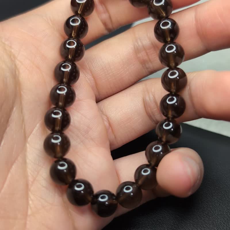 【訂製品】茶晶 手串 手鍊 天然水晶 水晶手串 8-16mm 水晶手鍊 - 手鍊/手環 - 水晶 