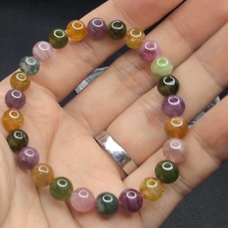 【訂製品】碧璽 6-13mm 手串 手鍊 天然水晶 水晶手鍊 - 手鍊/手環 - 水晶 
